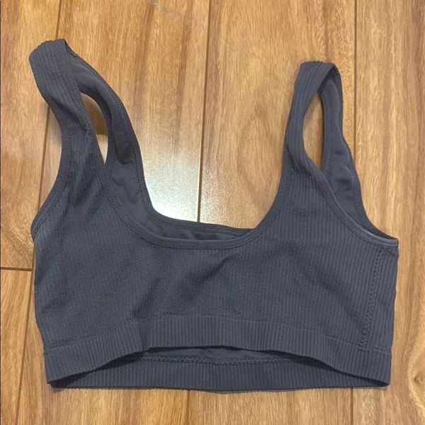 Garage Black Ribbed Women's Bralette - Image 2