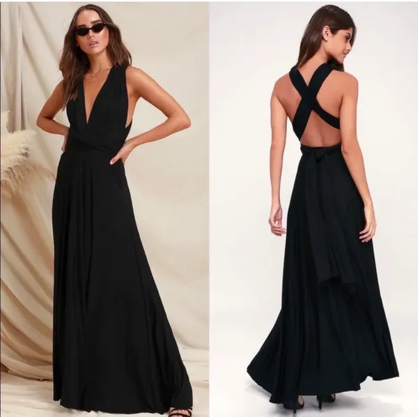 Lulus Black Maxi Dress  - Image 2