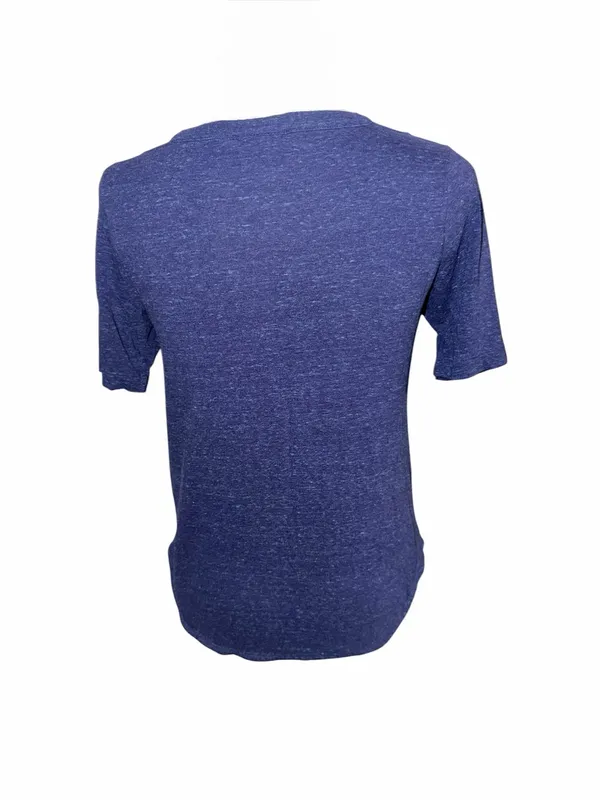 Nike Girls Cold Shoulder Blue Heather Athletic Workout Top Size Large - Image 4