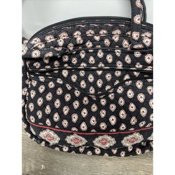 Vera Bradley Quilted Handbag &‎ Hanging Travel Organizer Medallion Print Set - Image 5