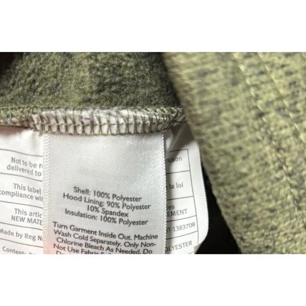 Eddie Bauer Olive Green Womens Hooded Full Zip Jacket Size‎ L Casual - Image 4