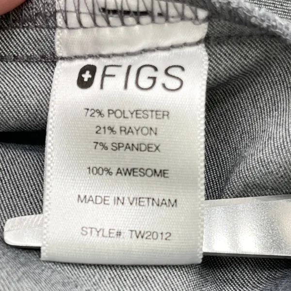 FIGS Technical Collection‎ Cayo Scrub Top Women XXS Grey Stretch Minimal Health - Image 8