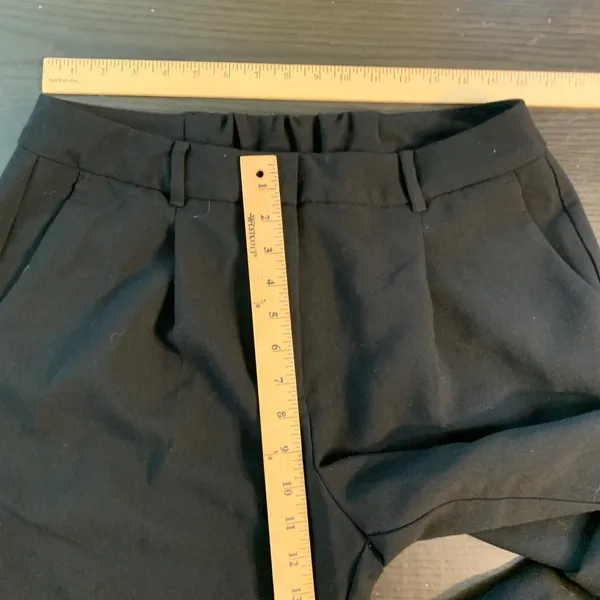 Old Navy Taylor Extra High Rise Wide Leg Trouser Black Petite Large 559804-03 - Image 6