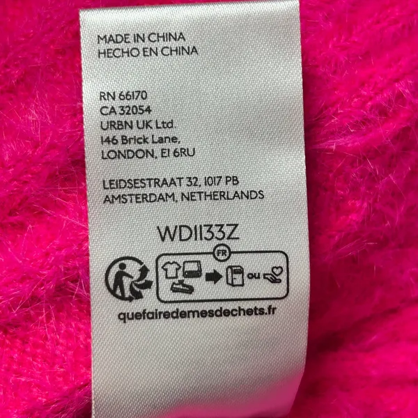 NWT Anthropologie Flat White Pink Fuzzy Turtleneck Long Sleeve Sweater Dress‎ XL - Image 6