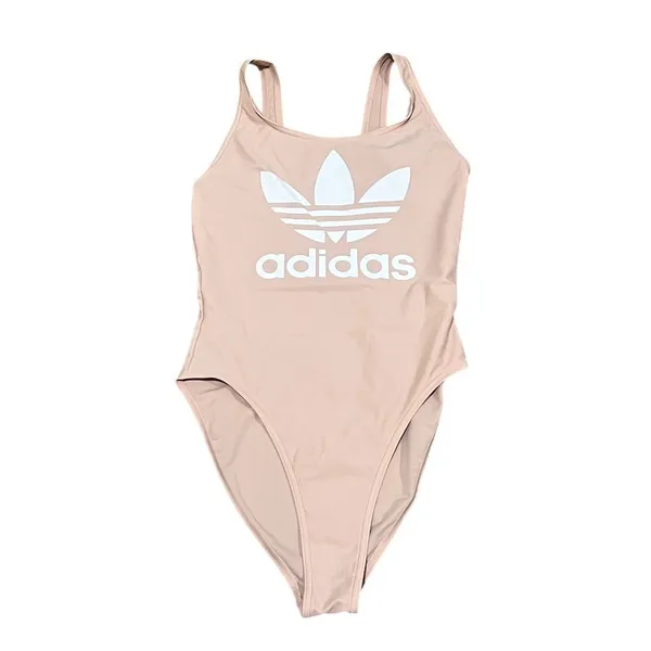 Adidas Women's One Piece Swimsuit Pink Size M Open Back High Leg - Image 3