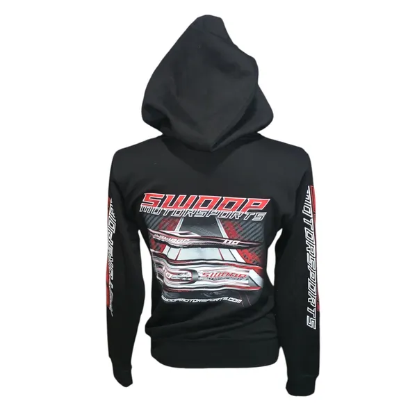 Independent Trading Company Swoop Motorsports Black Zip-Up Hoodie Sweatshirt Unisex XS - Image 5