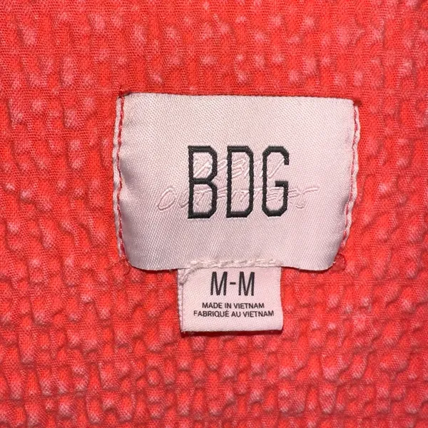 BDG‎ Serena Corduroy Faded Shirt Jacket in Neon Coral Women's Medium Shacket - Image 3