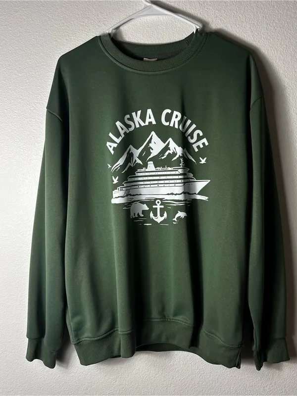 Alaska Cruise Graphic Sweatshirt Cruisin Together 2026 L - Image 2