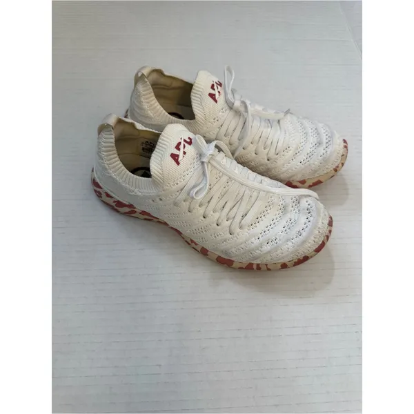 APL White Techloom Wave Leopard Running Sneakers Womens 5.5 Athletic Casual Shoe - Image 11