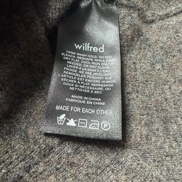 Aritzia Wilfred Greer Bustier Sweater Women’s Medium Brown Wool Cashmere - Image 4