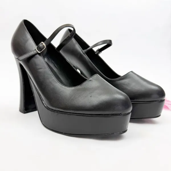 Demonia Dolly-50 Mary Jane Platform Heels Black Vegan Leather Goth Grunge Punk - Image 6