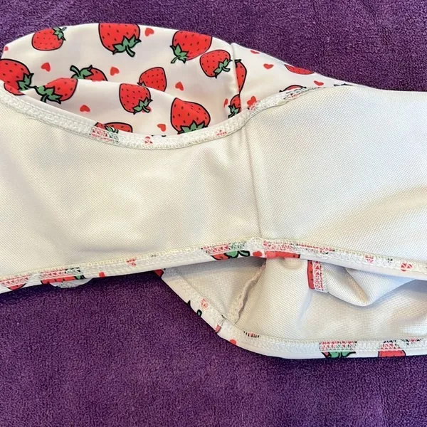 Size 4XL 3 piece strawberry print bikini top bottom coverup EUC - Image 12
