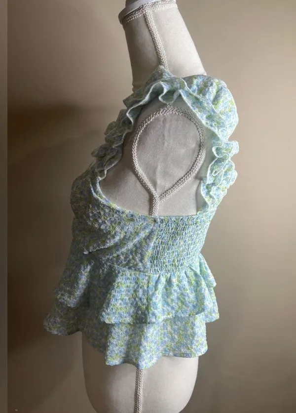 Lush small ruffle peplum top - Image 6