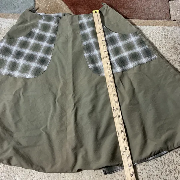 Unbranded Reversible Plaid Wrap Skirt Womens Medium Green Gorpcore A-Line Midi - Image 2