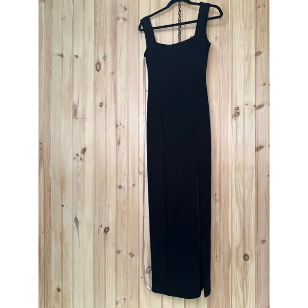 NWT Lulus Inspiring Allure Black Square Neck Column Maxi Dress Gala Banquet Sz S - Image 2