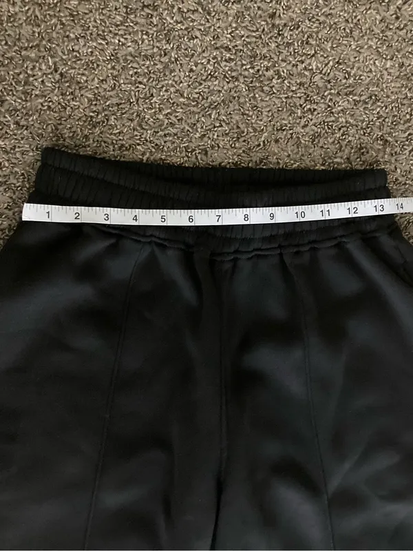 Black Fleece Lined Winter Jogger Pants Size M | Heavyweight Warm Athletic Pants - Image 4