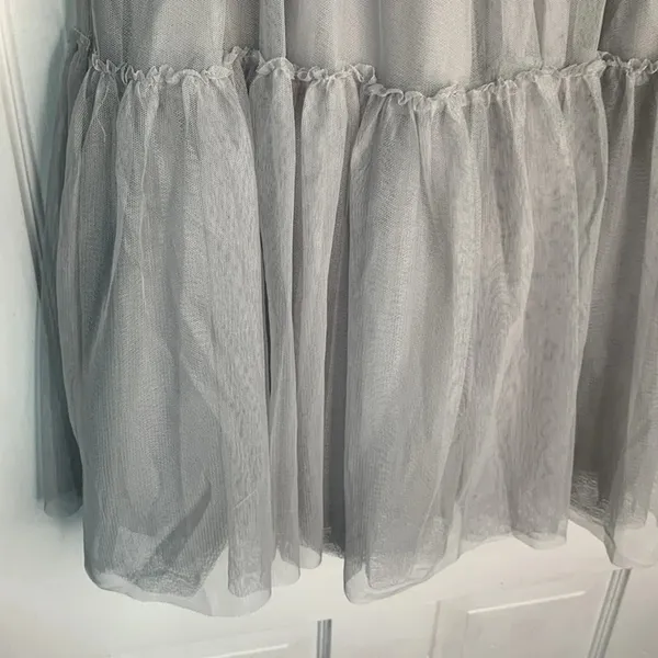 Lauren Conrad Dress Up Shop Flint Gray Ruffle Tulle skirt New w Tag W-381 Sz S - Image 3