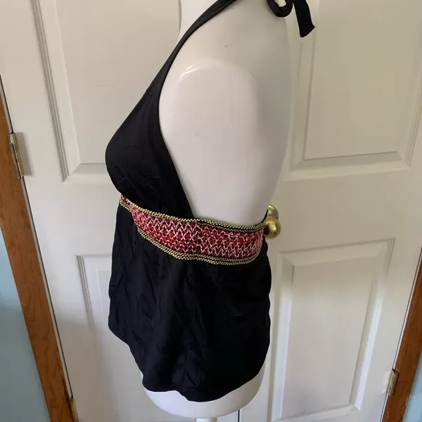 👀FINAL SALE 👉DONATING DKNY Swim halter black yarn 🧶 waist size m medium - Image 5
