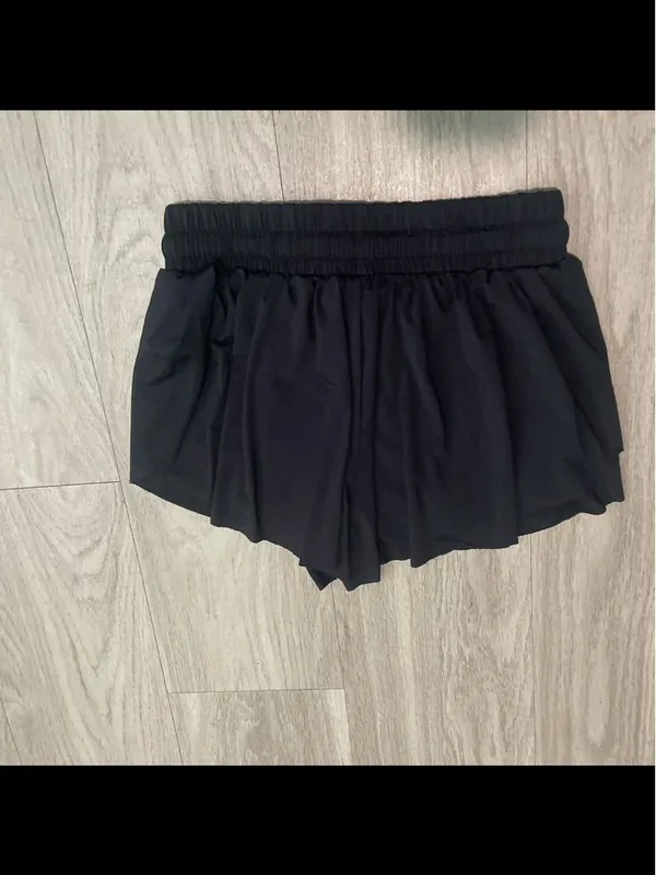 Black Women's Athletic Layered Shorts - Image 3