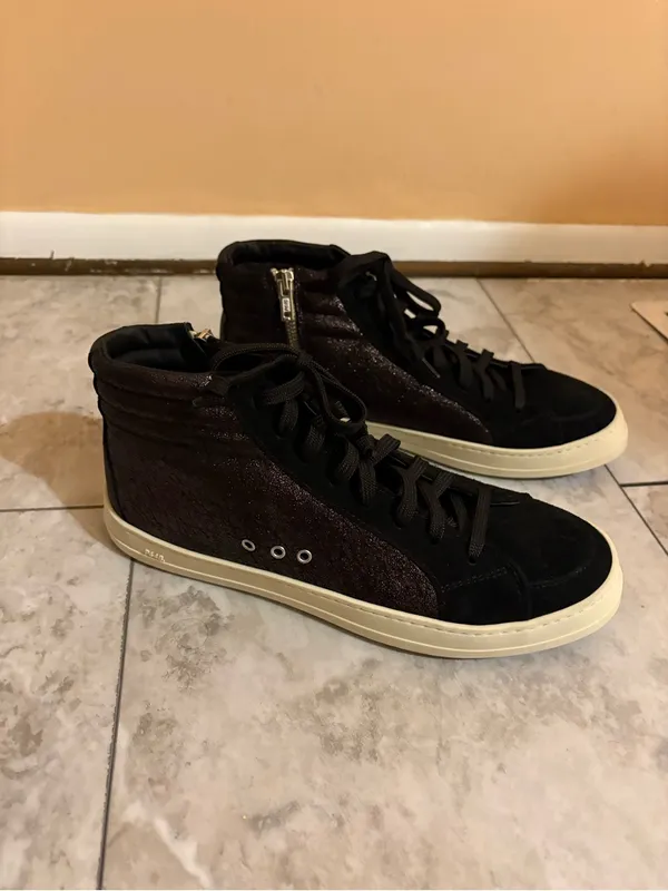 P448 Skate High Top Sneakers in Smog Black - Image 2