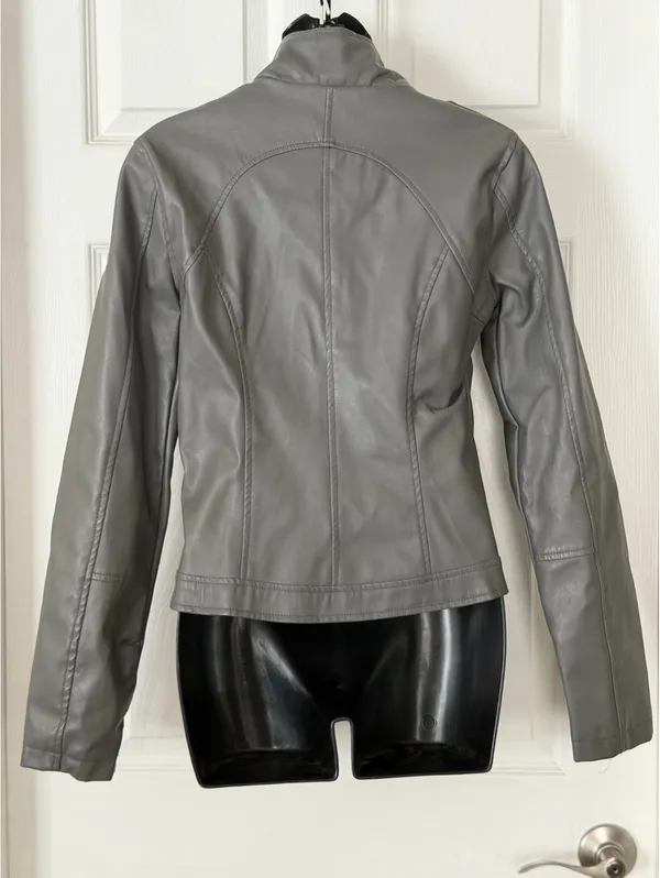 Therapy gray moto jacket Size M - Image 7