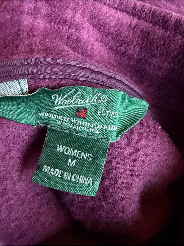 Woolrich Blackberry Hunt Purple Plaid Fleece Vest Full Zip Size M Women's - Image 14