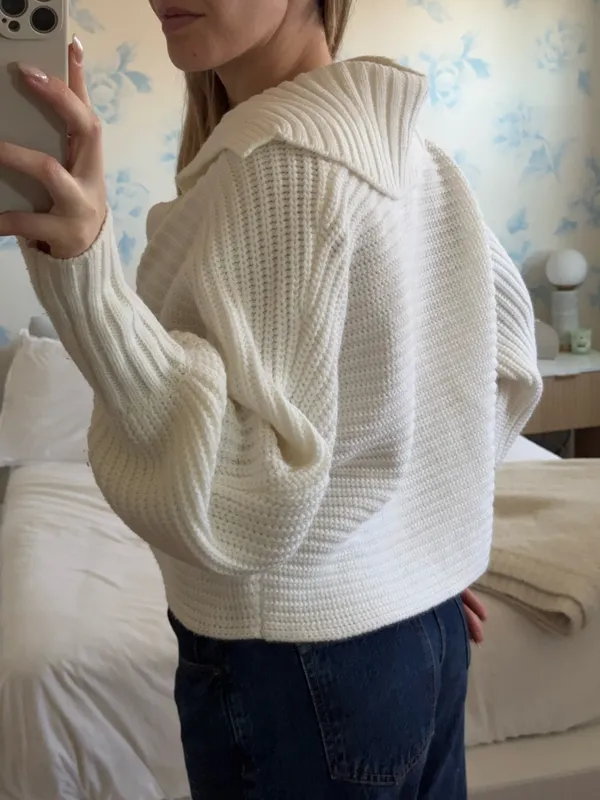 NA-KD Sweater Knit Cream - Image 3