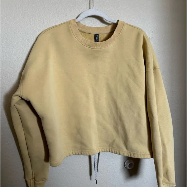 Vuori Restore Crewneck Sweatshirt Sz Large‎ in Yellow Golden - Image 2