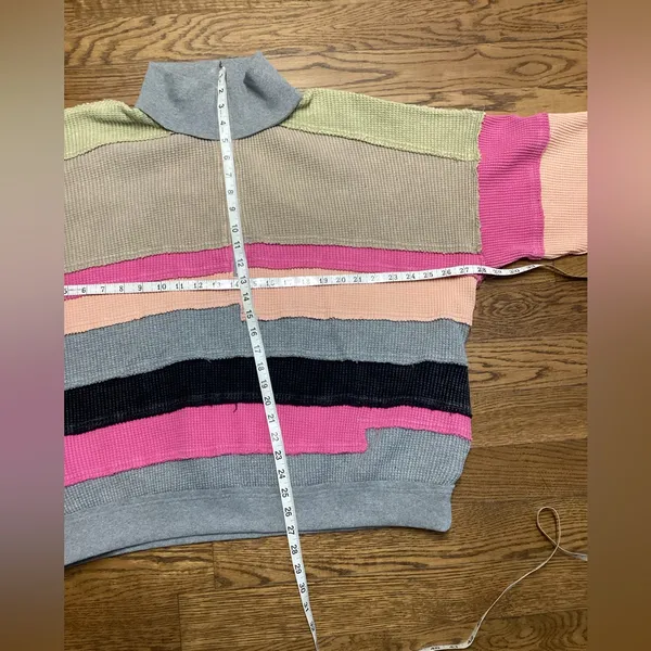 Oli & Hali colorblock thermal knit Sage combo Size Large - Image 7