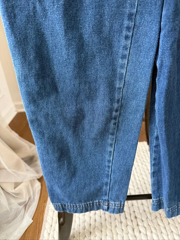 Vintage Sesame Street Elmo Denim Overalls S M - Image 6