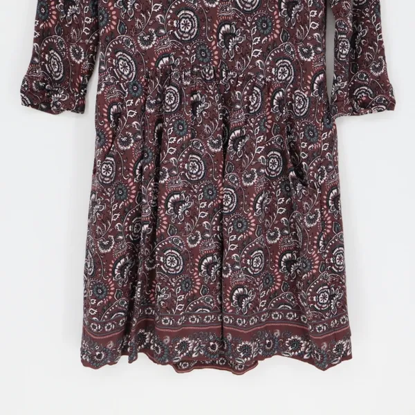 Garnet Hill Women's Floral Paisley Pocket Boho Dress Woman Plus Size 6 Western‎ - Image 3