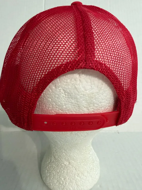 OTTO Red and White 'BASEBALL' Trucker Hat - Image 4