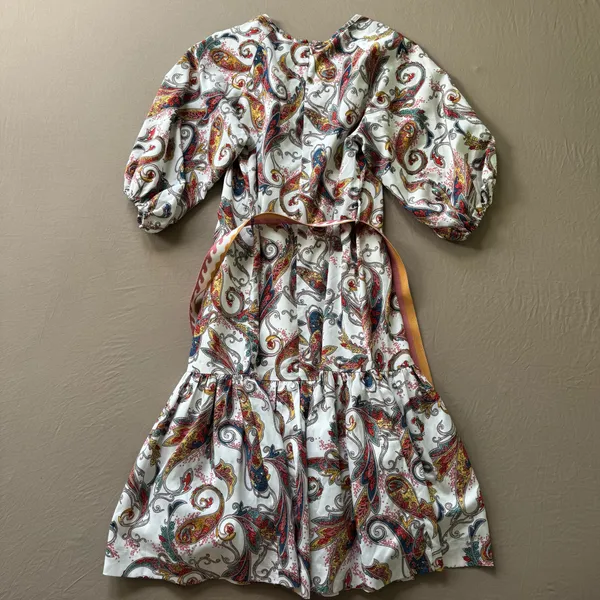 Yakira Bella Puff Sleeve Paisley Print Midi Dress - Image 2