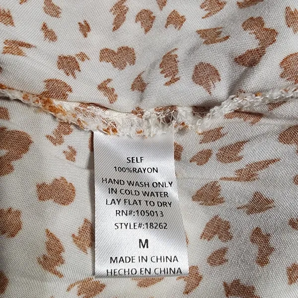 Savanna Jane Peplum Blouse Size Medium White - Image 4