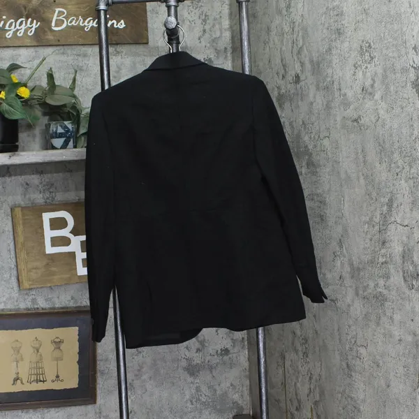 Anne Klein Womens Two-Button Compression Blazer Jacket 10909725 Asphalt Black 4 - Image 2