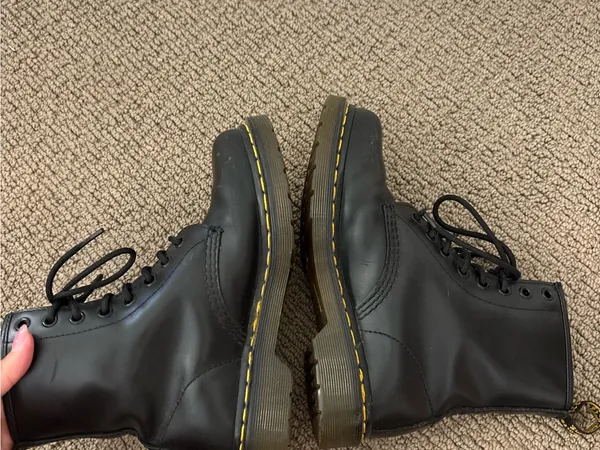 Dr. Martens 1460 Smooth Leather Lace-Up Boots in black - Image 8