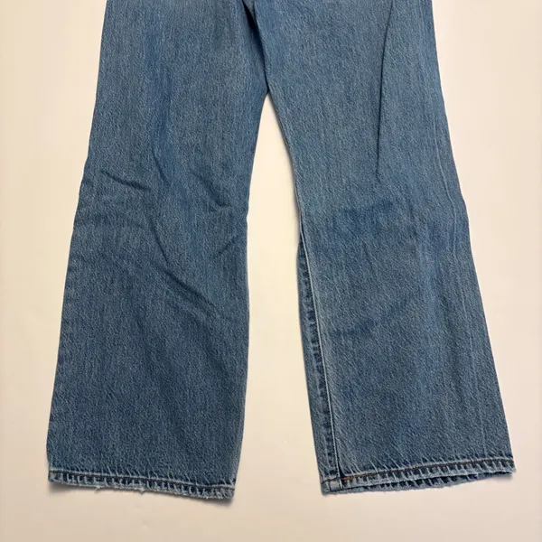 Levi's Ribcage Straight Ankle Jeans Women 27 Blue Distressed High Rise 0318 - Image 3