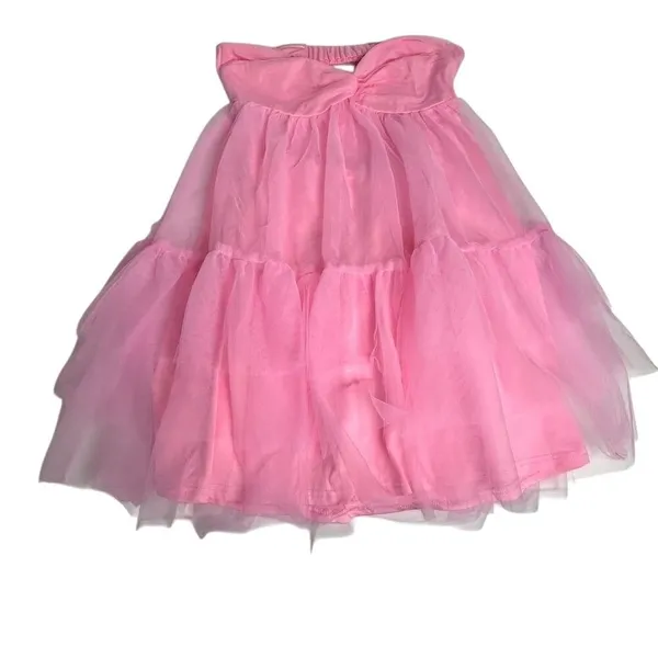 Beginning Boutique Pink Strapless‎ Tulle Mini Dress Size 2 Party Cocktail - Image 2