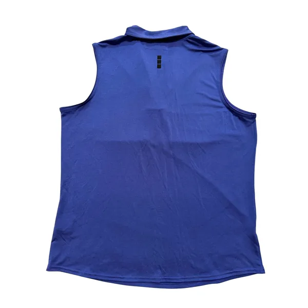 Jamie Sadock Golf Top Women Large Blue Excellent Sleeveless Rhinestone V-Neck - Image 5