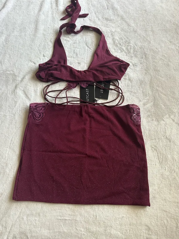 Outcast Clothing 2 Piece Set Kendrick top raspberry shimmer Kendrick skirt raspberry shimmer - Image 10