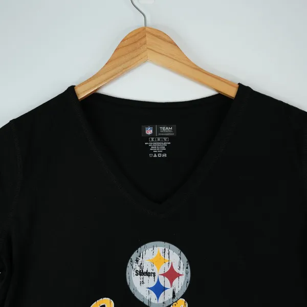 NFL Team Apparel Pittsburgh Steelers T-Shirt Womens XL‎ Black Sleepwear - Image 4