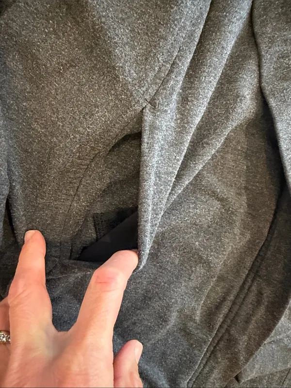 Lululemon Coast Wrap II Open Front Cardigan French Terry Gray Size 6 - C52-079 - Image 5