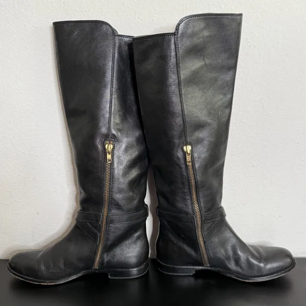 Vintage COACH Monique Equestrian Riding Boots Black Leather Calf Length Size 7 B - Image 16