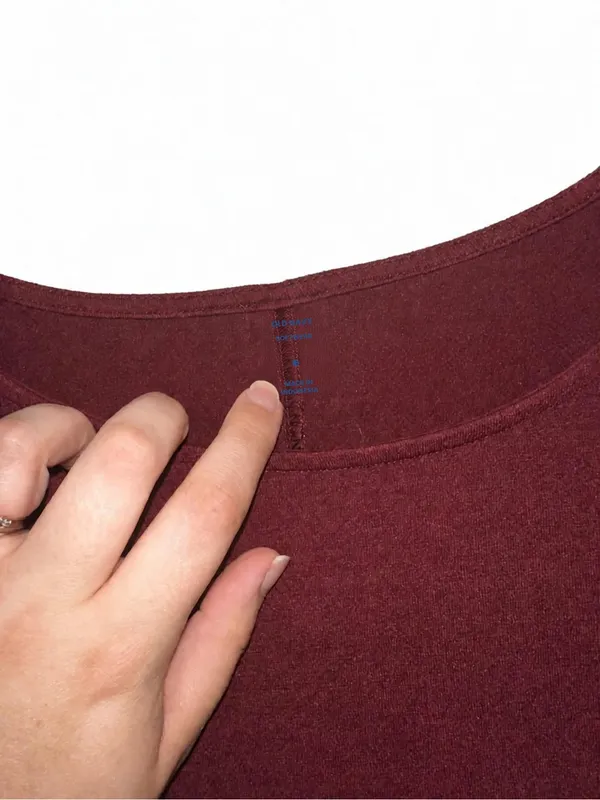 Old Navy Women's Long Sleeve Swing Dress - Burgundy - Image 3
