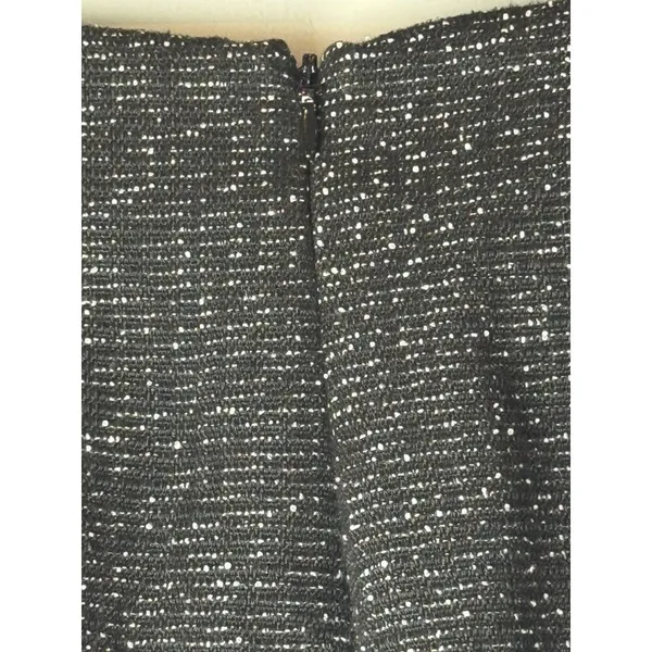 House Of CB Skirt Women Small‎ Black Tweed Draped Fringe Mini Sexy Preppy - Image 6