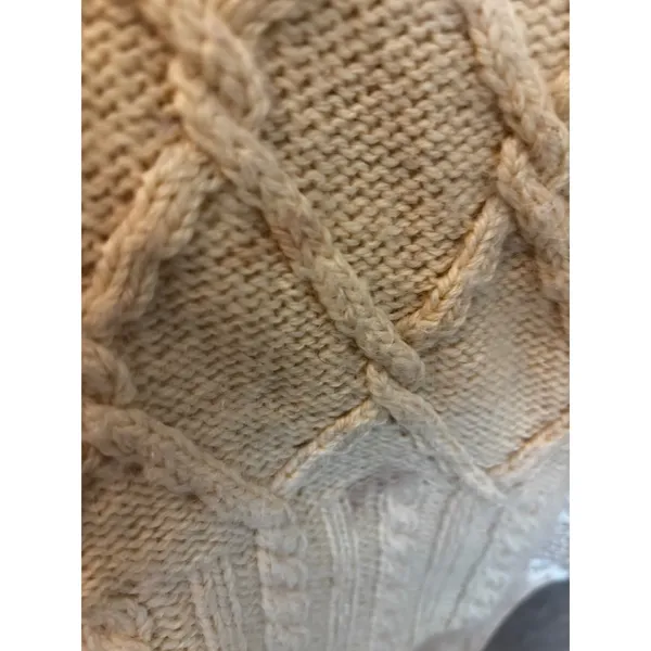 Carraig Donn Cardigan Sweater Cream Merino Wool Aran Knit Irish Fisherman - Image 9
