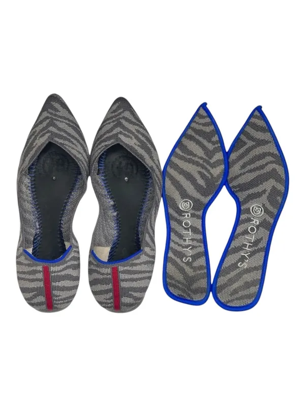 VHTF: Retired Rothy’s ➤ The Point Flats ➤ Grey Zebra Stripe Print ➤ 8M ➤ Sustain - Image 11