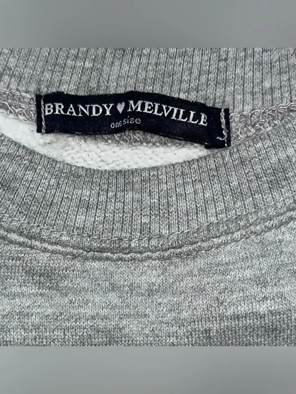 Brandy Melville John Galt Crop Sweatshirt Pacific City Rainbow One Size Beach - Image 8
