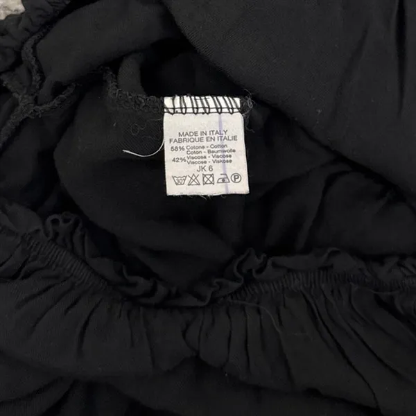 Brandy Melville Black Off The Shoulder Long Sleeve Stretch Ruffle Romper OS - Image 6