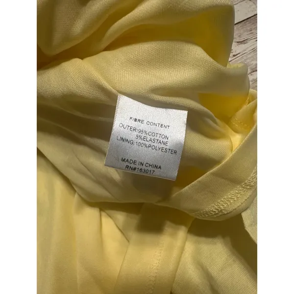 Princess Polly Strapless Dress Women's Size 6 Yellow Lined Smocked Fit Flare - Image 5